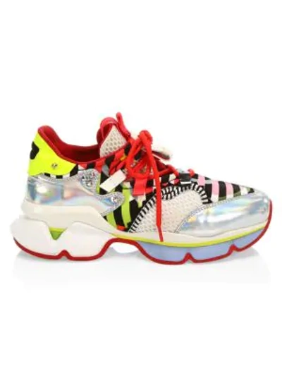 Shop Christian Louboutin Red Runner Donna Sneakers In Multi