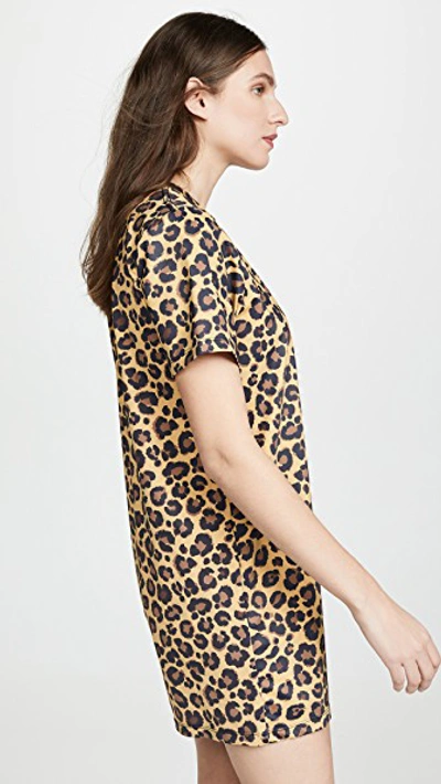 Shop Adam Selman T Mini Dress In Honey Leopard