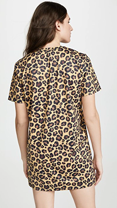 Shop Adam Selman T Mini Dress In Honey Leopard