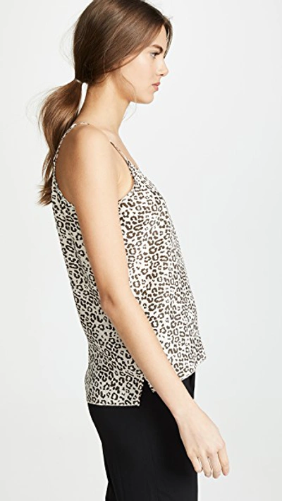 Shop Atm Anthony Thomas Melillo Lunar Leopard Silk Cami In Lunar Combo