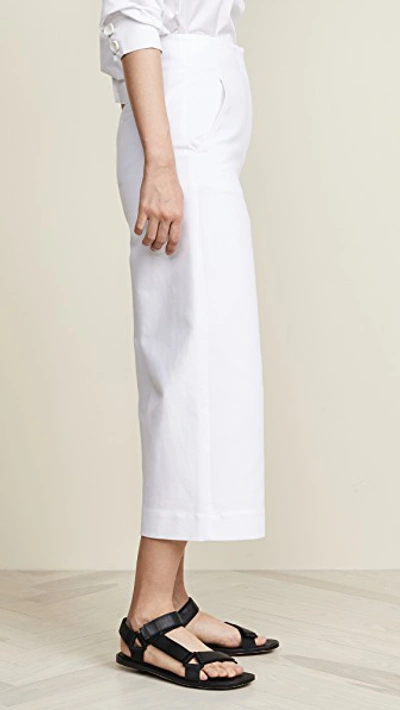 Shop Tibi Demi Cropped Pants In White