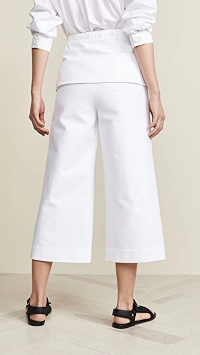 Shop Tibi Demi Cropped Pants In White