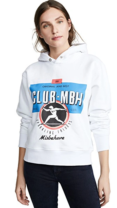 Shop Misbhv Club Mbh Hoodie In White
