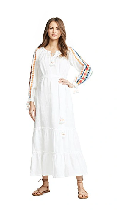 Shop Tory Burch Embroidered Dress In White