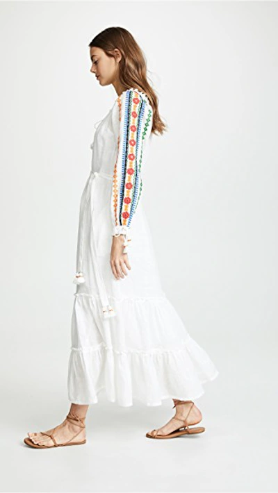 Shop Tory Burch Embroidered Dress In White