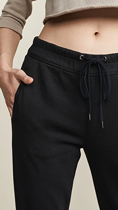 Shop James Perse Fleece Pull On Sweatpants In Black