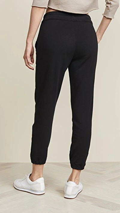 Shop James Perse Fleece Pull On Sweatpants In Black