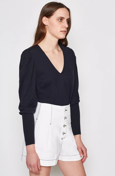 Shop Joie Ula V-neck Sweater In Midnight