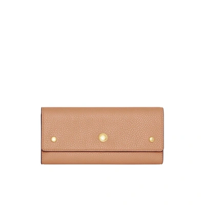 Shop Burberry Grainy Leather Continental Wallet