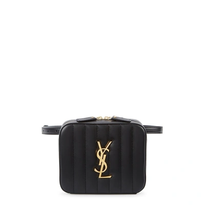 Shop Saint Laurent Vicky Black Leather Belt Bag