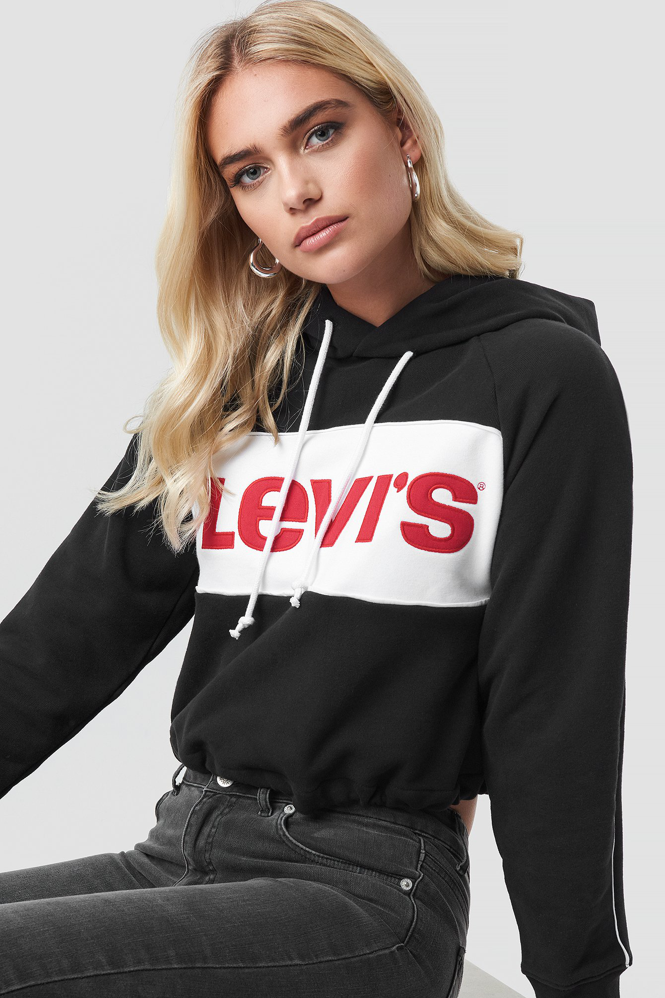 cinched hoodie levis