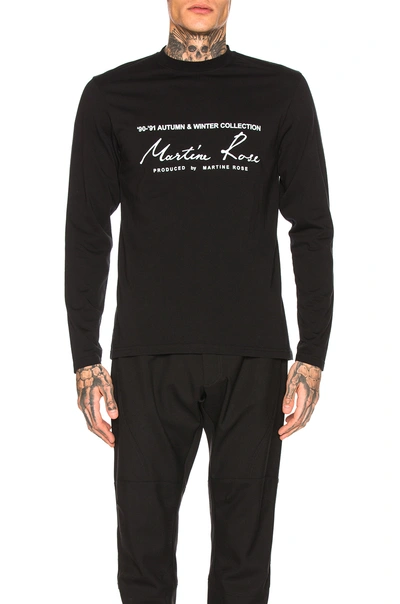 Shop Martine Rose Classic Long Sleeve Tee In Black