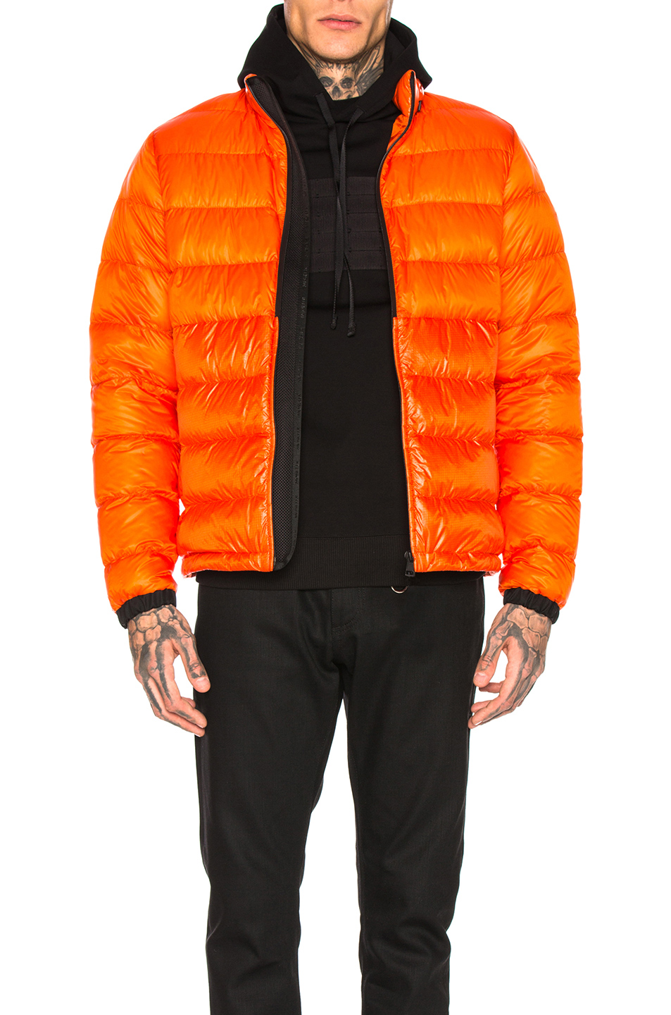 orange moncler jacket