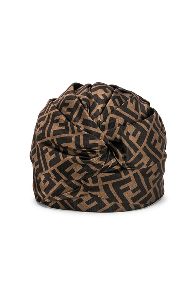 Shop Fendi Logo Hat In Brown