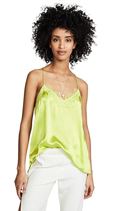 Shop Cami Nyc The Racer Charmeuse Cami In Lime