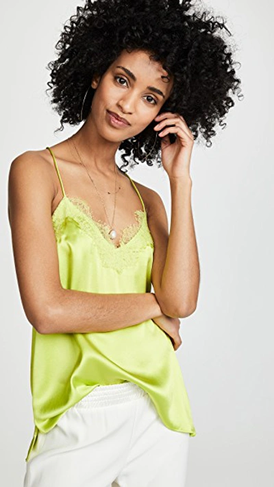 Shop Cami Nyc The Racer Charmeuse Cami In Lime