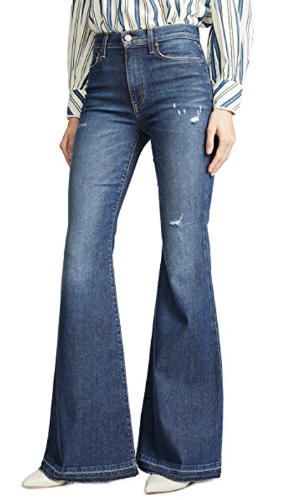 Shop Alice And Olivia Beautiful High Rise Bell Bottom Jeans In Born To Run