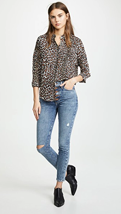 Good High Rise Exposed Button Jeans