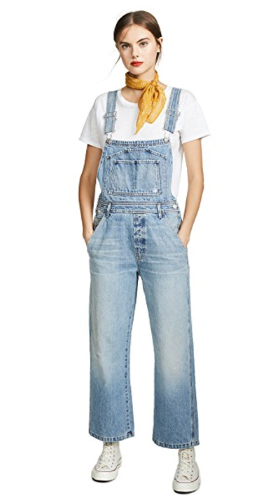 Shop Citizens Of Humanity Christie Wide Leg Overalls In Forgotten