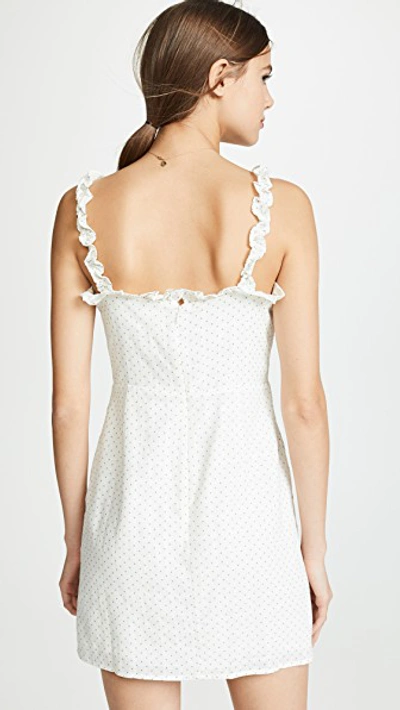 Shop Line & Dot Lille Mini Dress In White/taupe