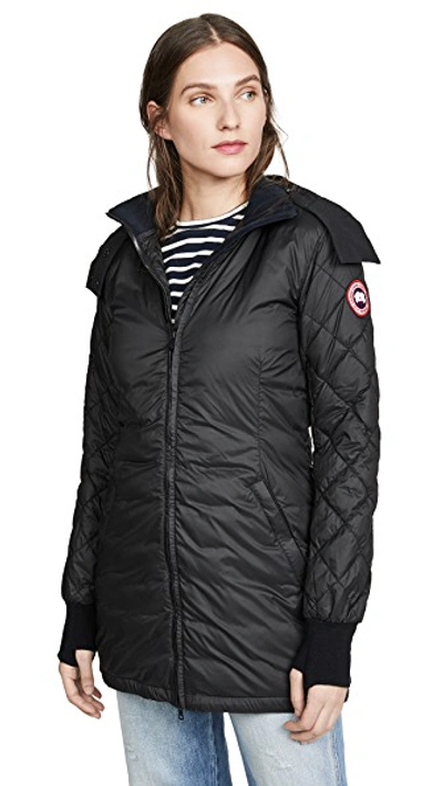 Shop Canada Goose Stellarton Coat In Black