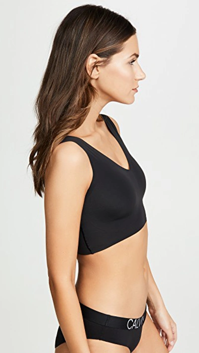 Shop Calvin Klein Underwear Lightly Lined V Neck Bralette Black