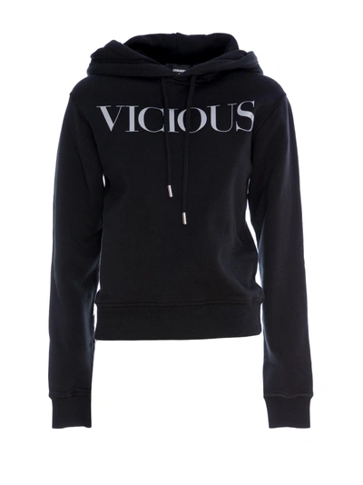 Shop Dsquared2 Dsquared Vicious Hooded Sweatshirt In Black