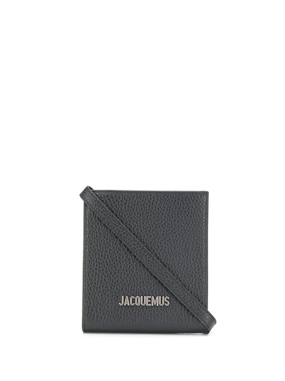 Shop Jacquemus Logo Plaque Small Shoulder Bag - Black