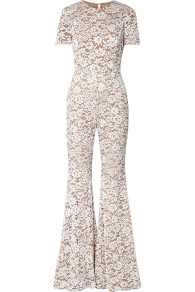 michael kors floral lace jumpsuit