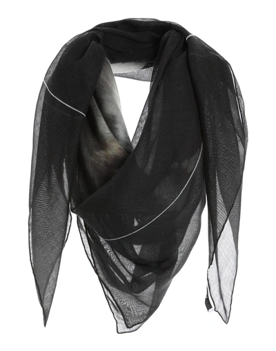 Shop Givenchy Square Scarf In Steel Grey