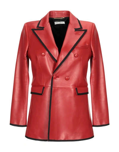 Shop Saint Laurent Suit Jackets In Red