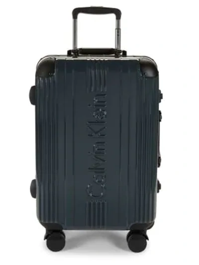 Shop Calvin Klein Logo 19.5-inch Suitcase In Hematite