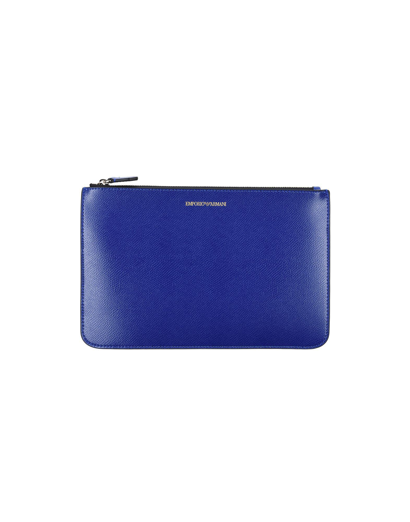 blue armani pouch