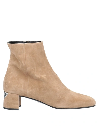 Shop Prada Ankle Boot In Camel