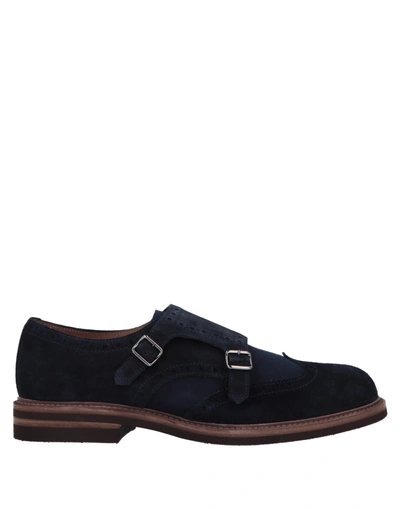 Shop Brunello Cucinelli Loafers In Dark Blue