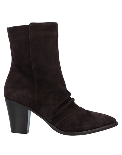 Shop Alberto Fermani Ankle Boots In Dark Brown