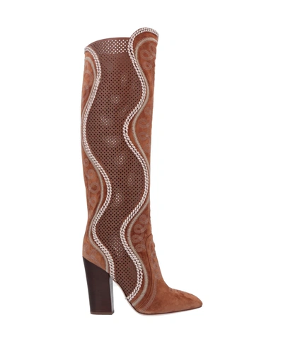 Shop Sergio Rossi Boots In Camel
