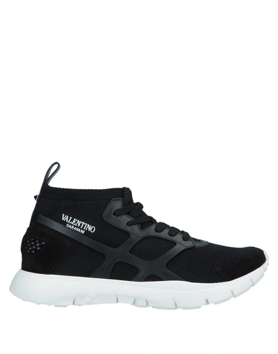 Shop Valentino Garavani Man Sneakers Black Size 11 Textile Fibers