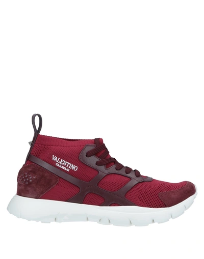 Shop Valentino Sneakers In Maroon