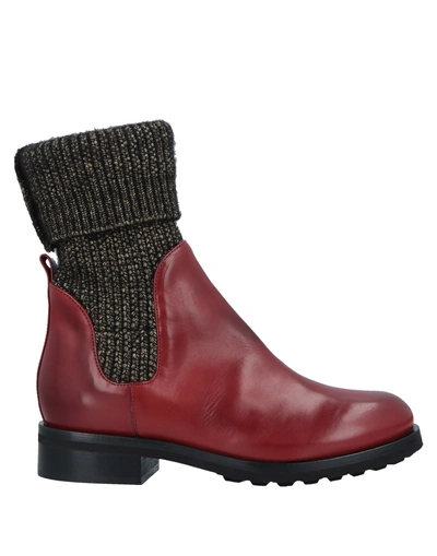 Shop Alberto Fermani Ankle Boot In Brick Red