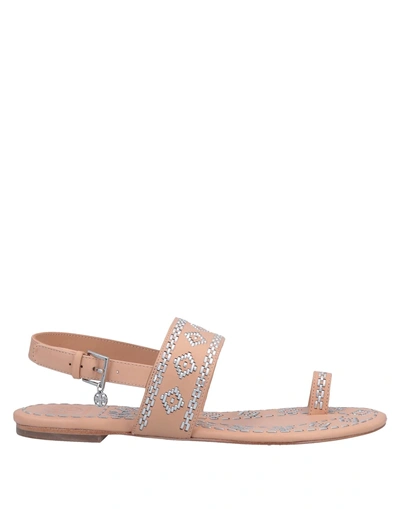 Shop Tory Burch Toe Strap Sandals In Pale Pink