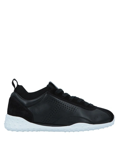 Shop Tod's Woman Sneakers Black Size 5.5 Soft Leather, Textile Fibers