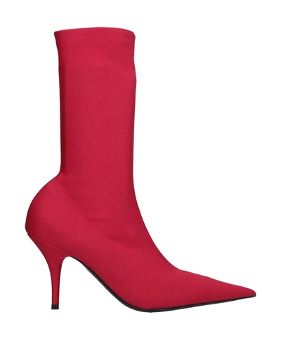 Shop Balenciaga Ankle Boot In Red