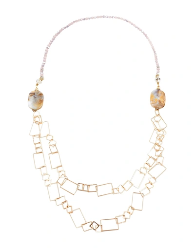 Shop Almala Necklace In Beige