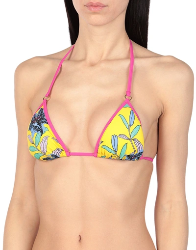 Shop Diane Von Furstenberg Bikini Tops In Yellow