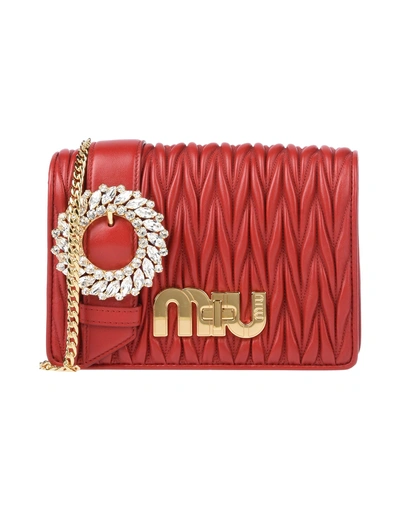Shop Miu Miu Handbags In Red