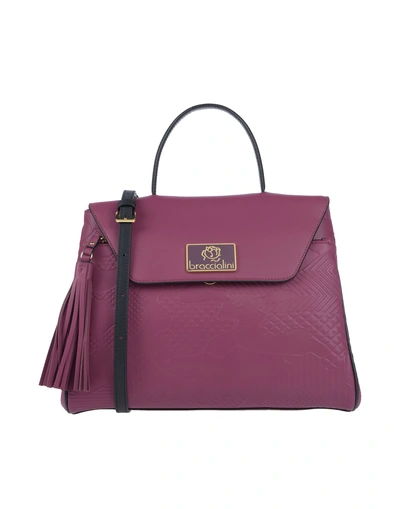 Shop Braccialini Handbag In Garnet