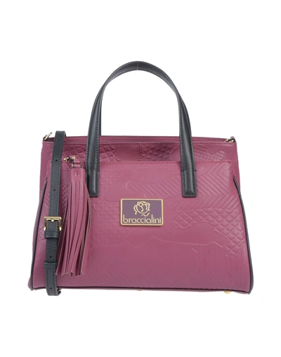 Shop Braccialini Handbag In Garnet