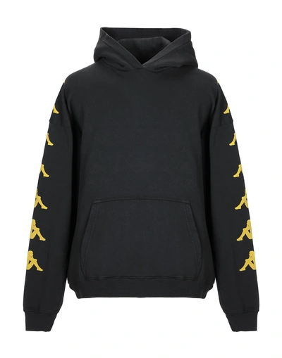 Shop Kappa Paura X  Man Sweatshirt Black Size Xs Cotton