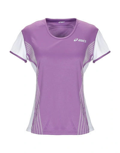 Shop Asics T-shirt In Purple